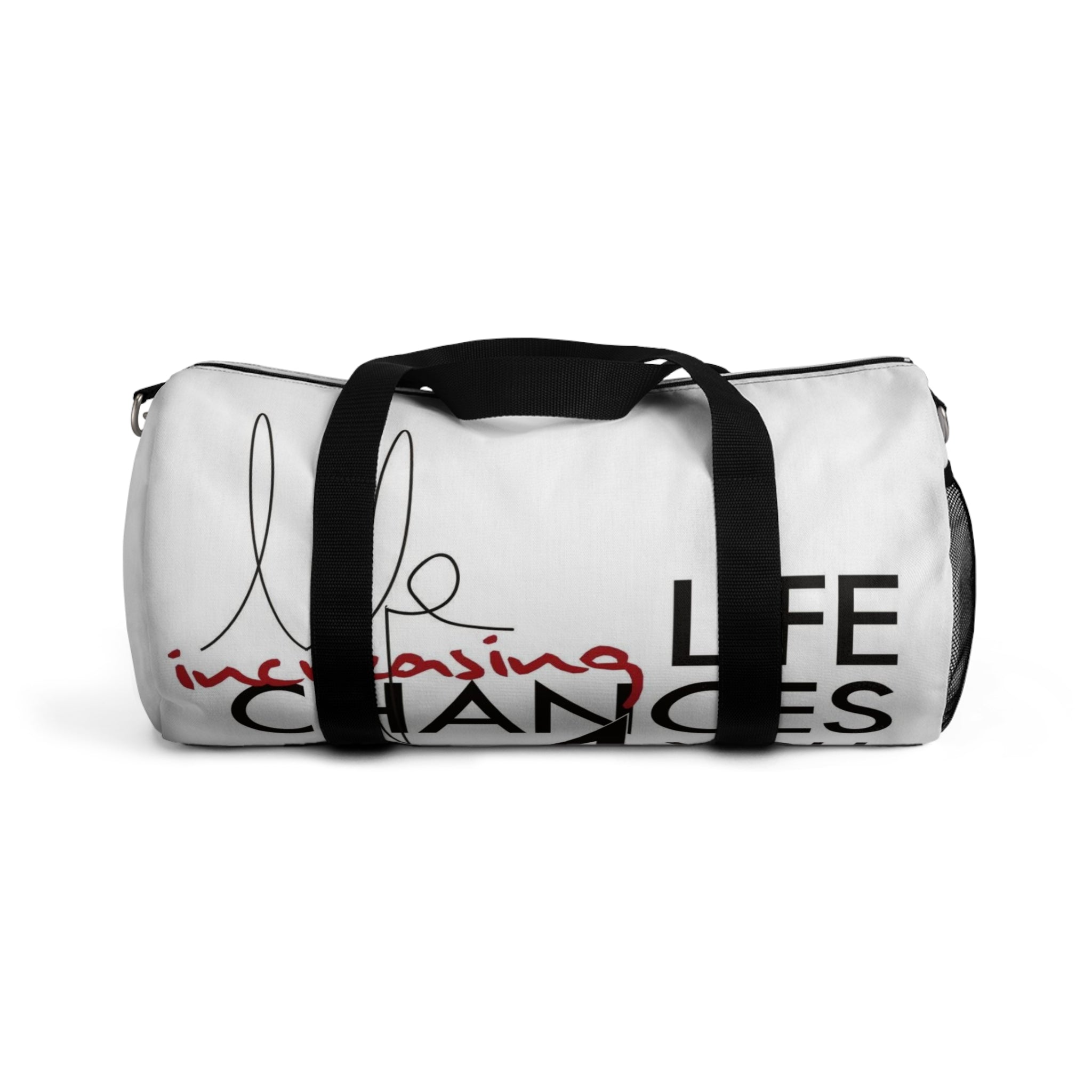 Minimal White Duffel Bag — Lightweight Travel & Gym Tote