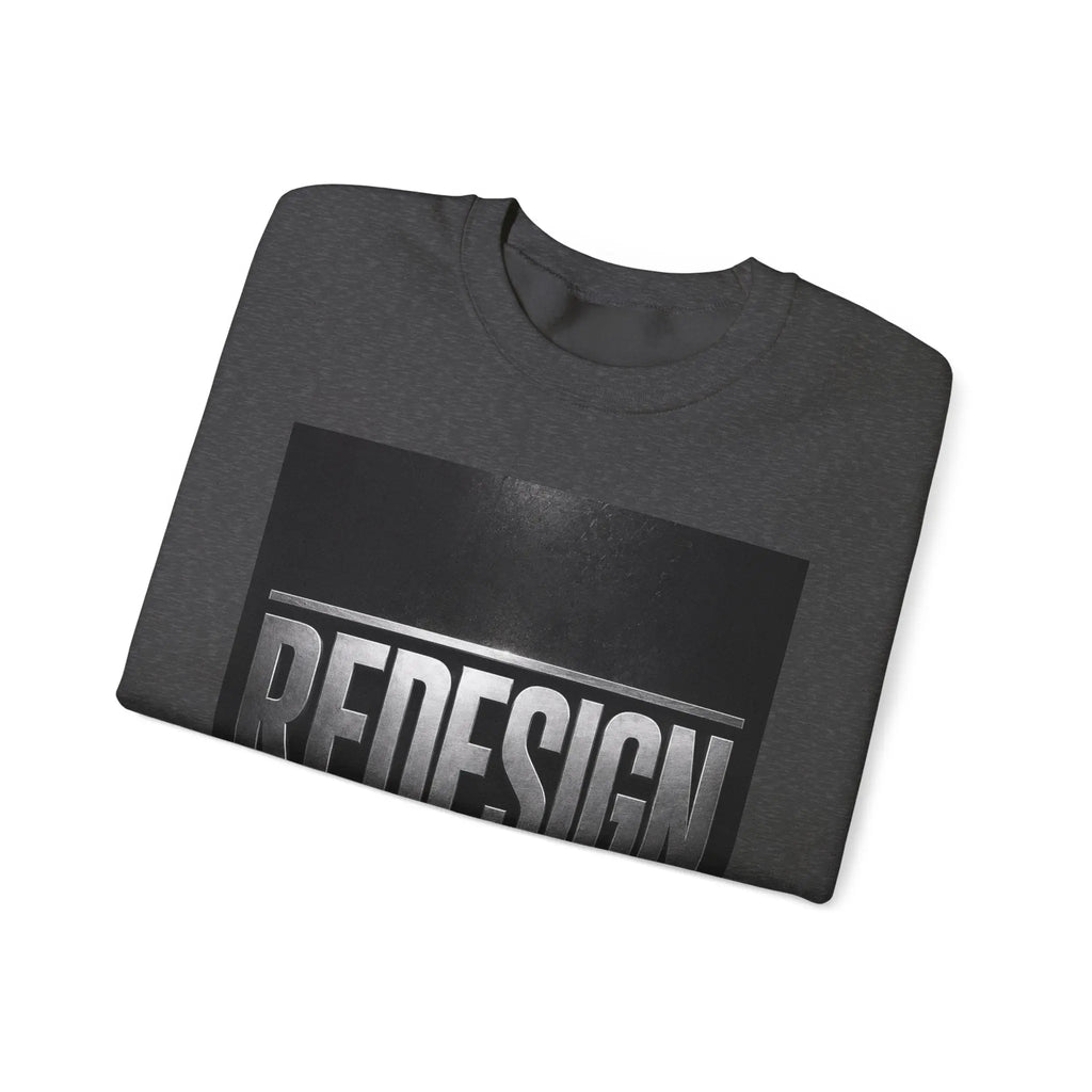 Crewneck Sweatshirt — 'REDESIGN' Front & 'Healing, Dignity, Liberation' Back Graphic Printify