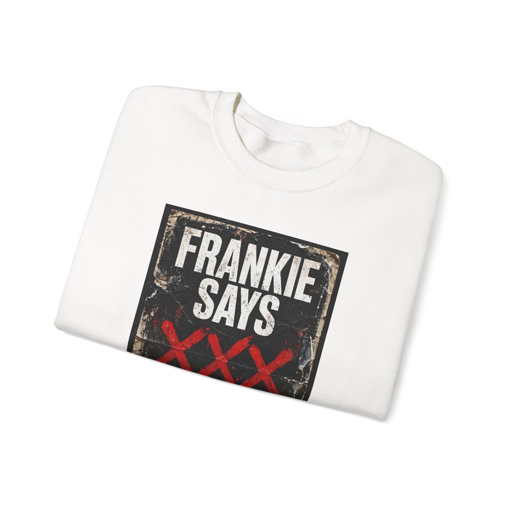 Frankie Says "XXX ICE" Distressed Graphic Crewneck Sweatshirt