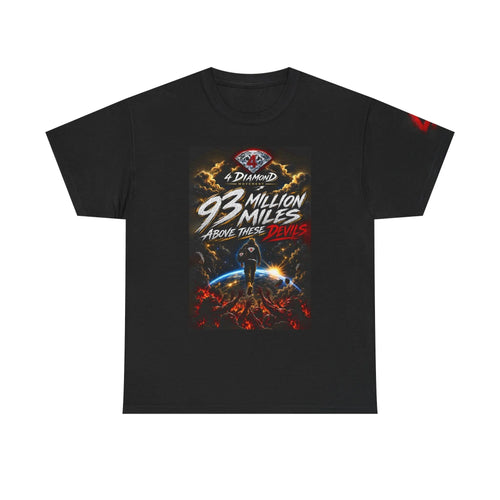 93 Million Miles Graphic Tee — "Rise, Remain, Reign" Motivational Cotton Shirt Printify