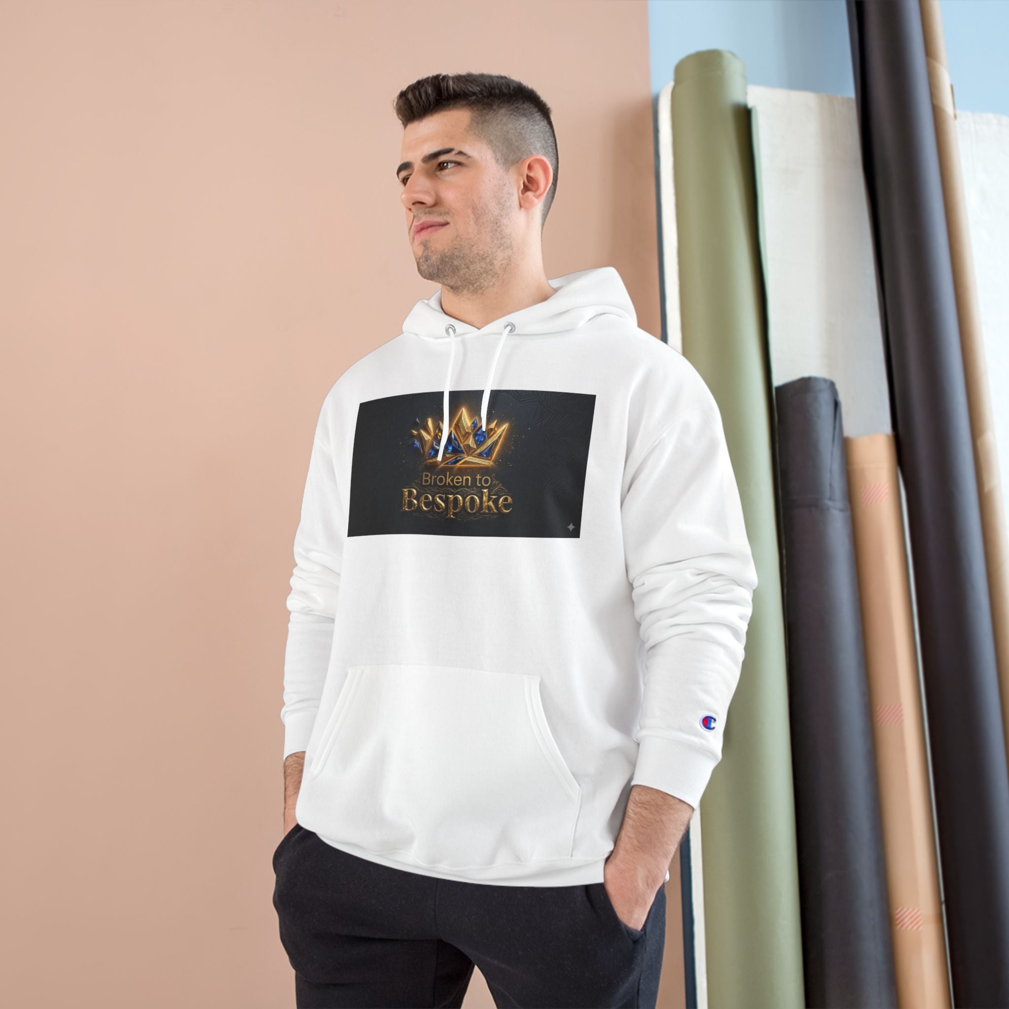 Champion Hoodie — Bespoke Crown Design | “My Ancestors Survived. I Will Heal.” Inspirational Pullover