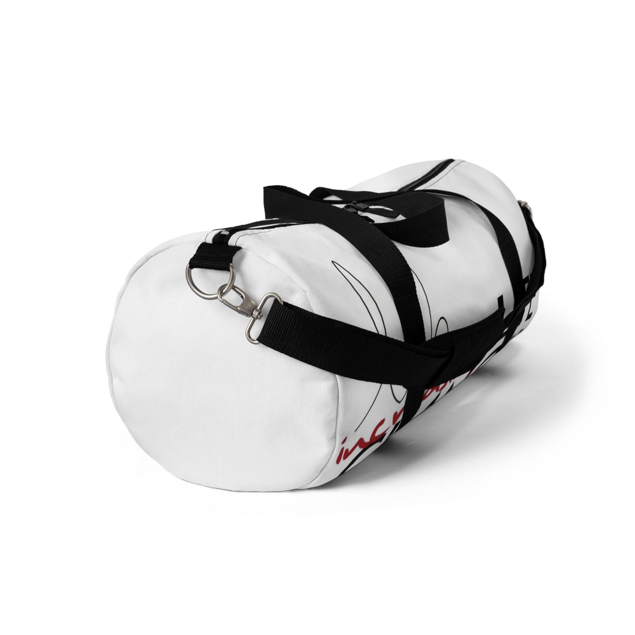 Minimal White Duffel Bag — Lightweight Travel & Gym Tote