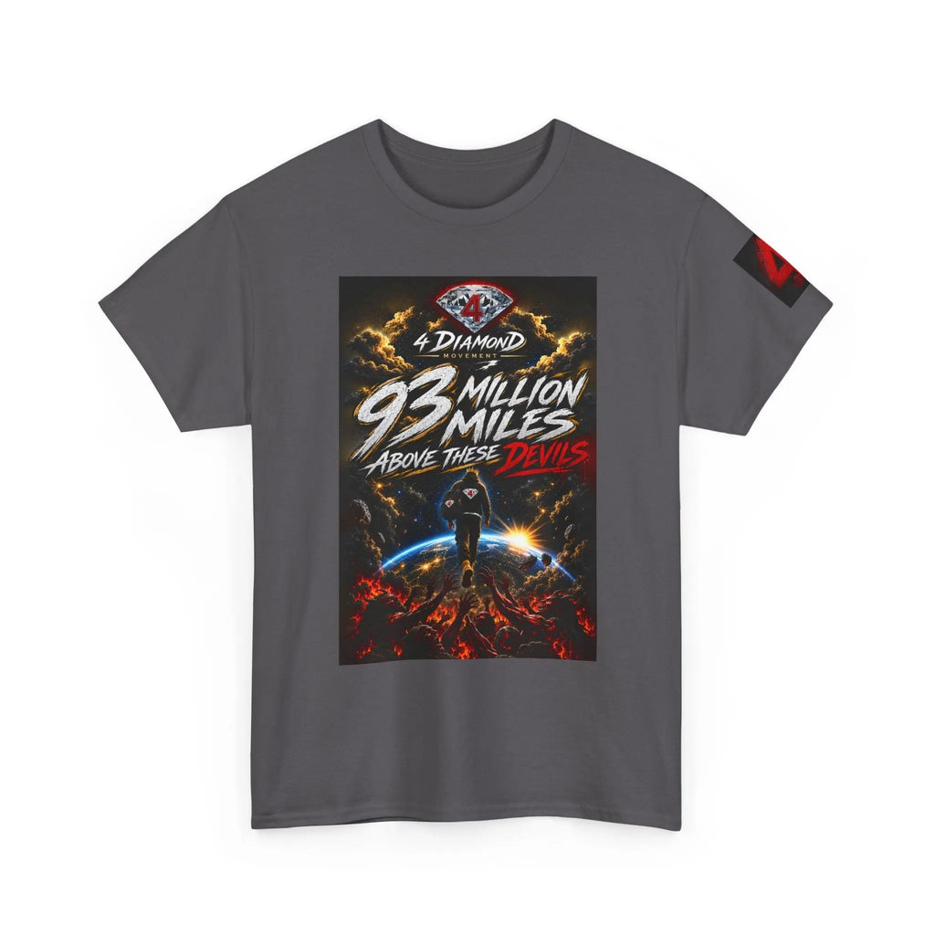 93 Million Miles Graphic Tee — "Rise, Remain, Reign" Motivational Cotton Shirt Printify