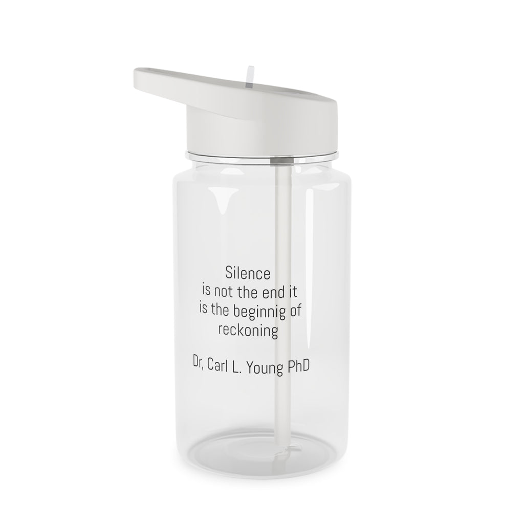Personalized Tritan Water Bottle — "Dr. Carl L. Young PhD" Clear Straw Bottle