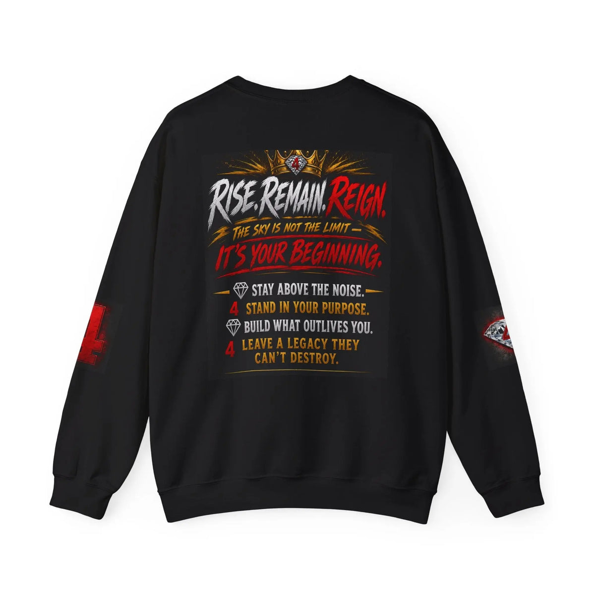 Crewneck Sweatshirt — "93 Million Miles Above These Devils" Motivational Graphic Printify