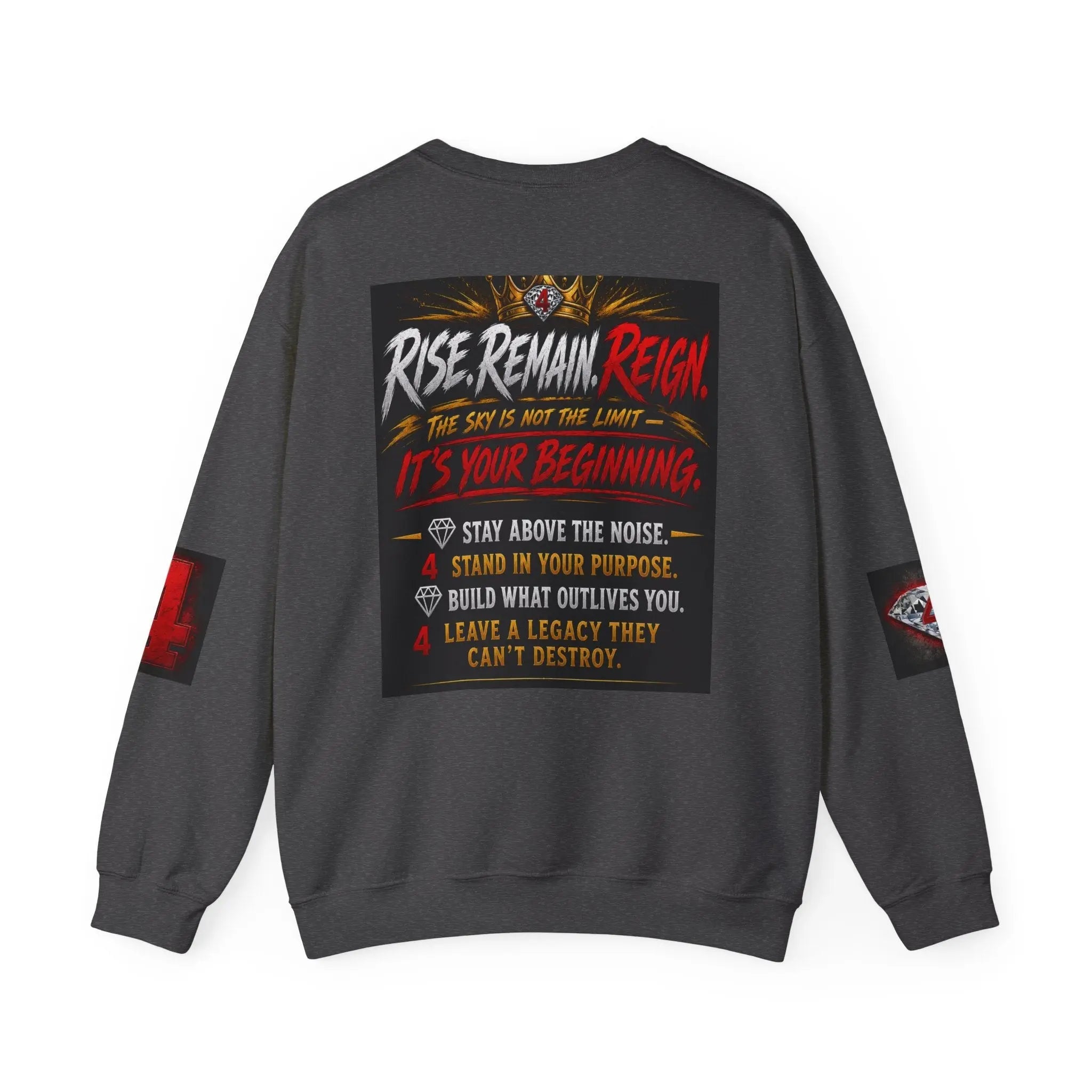 Crewneck Sweatshirt — "93 Million Miles Above These Devils" Motivational Graphic Printify
